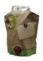 Preview: Apfelsaftbeutel/Standbeutel bedruckt 3l braun/grün  Zur Befüllung wie Bag in Box